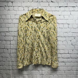 Diane Von Furstenberg Vintage Floral women’s Shirt in Yellow and green